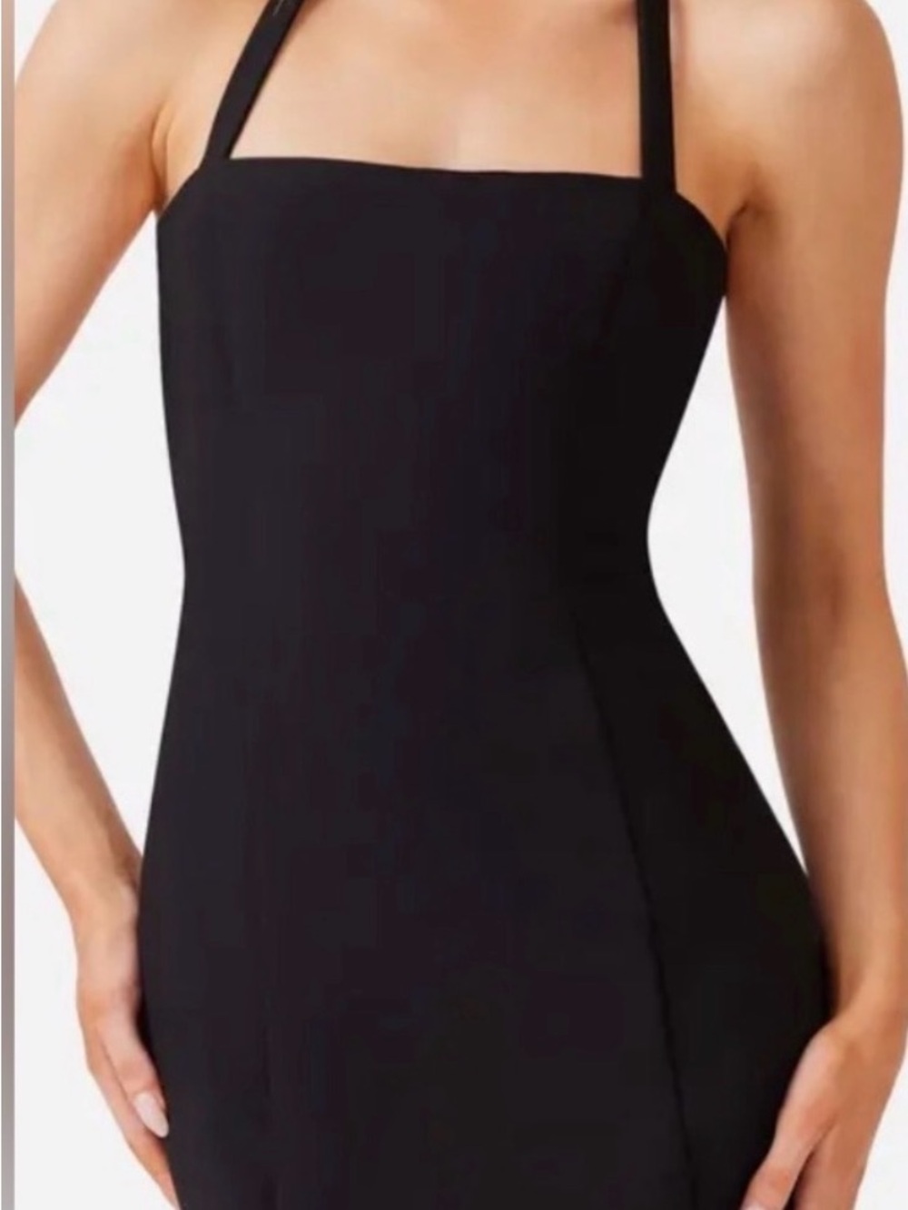 Elliatt Selena Black Halter Midi Dress